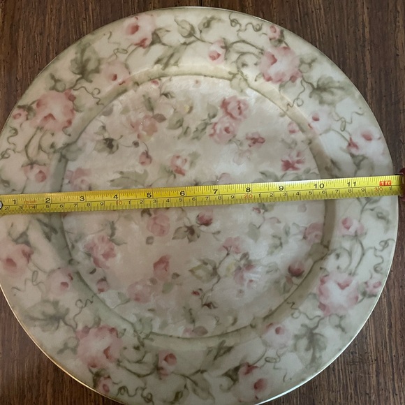 Dinner Plate 12” 222 Fifth Cheri Blum Savannah Pattern Floral Rose Farmhouse - Picture 3 of 3